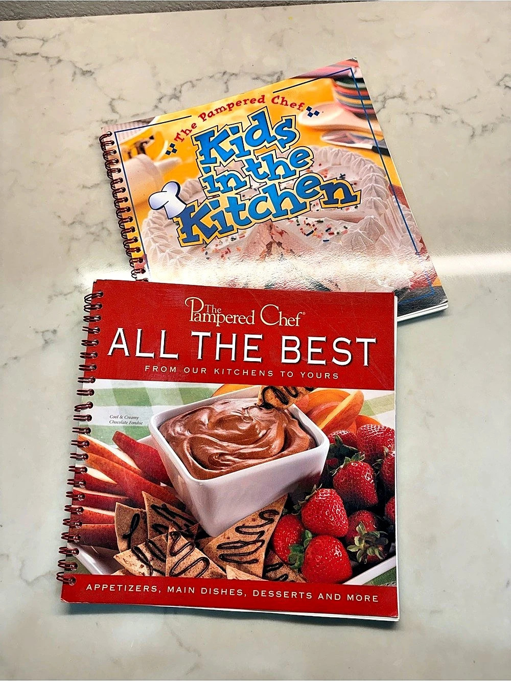 Vintage Pampered Chef Cookbook Bundle | Kids in the Kitchen 1998 + All the Best